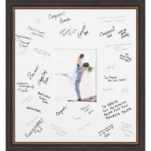 Ashton Signature Mat Picture Frame – Guest Book Alternative for Weddings, Graduations, or Retirement – Autograph Photo Mat for Signature Board - 1 of 4