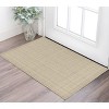 Champagne And Brown Wool Plaid Hand Tufted Area Rug - 2 of 4
