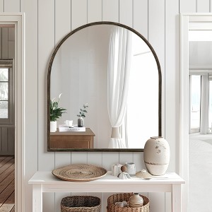 Dovelina Arch Iron Decorative Wall Mirror Hanging Mirror (Set of 2) - 1 of 4