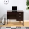 GlasFlength Desks Computer Desk Office Desk Writing Table Desk with Drawers Cabinet for Small Space Home Office, Black, 39.5"*19.75"*30" - 3 of 4