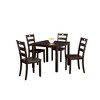 5-Piece Dining Set with Square Table and 4 Slat Back Chairs - 2 of 4