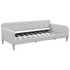 CAVINAS Twin/Full Size Pine Wood Daybed Bed Frame with Upholstered Headboard & Armrest,No Box Spring Needed - 4 of 4