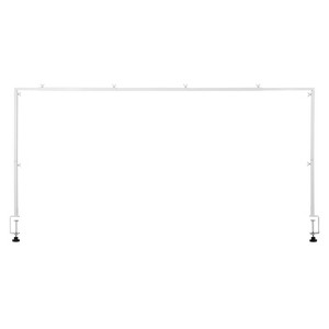 VEVOR Over The Table Rod Stand with Clamps, 13"-42'' Tall & 28"-98" Length Adjustable, Metal Table Arch Stand, Tabletop Balloon Arch Frame, White - 1 of 4