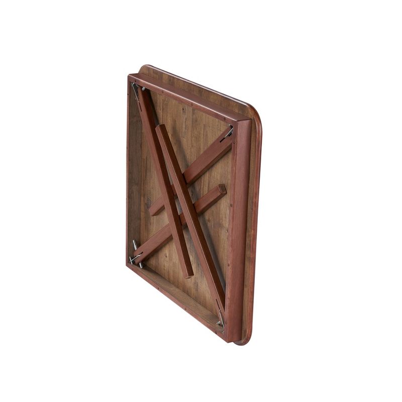 Straight Edge Folding Card Table Cherry - Stakmore, 3 of 7