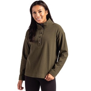 Cutter & Buck Hunts Point Eco Textured Fleece Recycled Womens Snap Pullover - 1 of 2