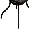 37" Ornate Aluminum Square Patio Dining Table - Black - Oakland Living: UV & Weather-Resistant - 4 of 4