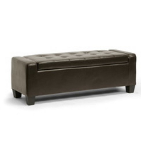 Manchester Ottoman Dark Brown Baxton Studio Target