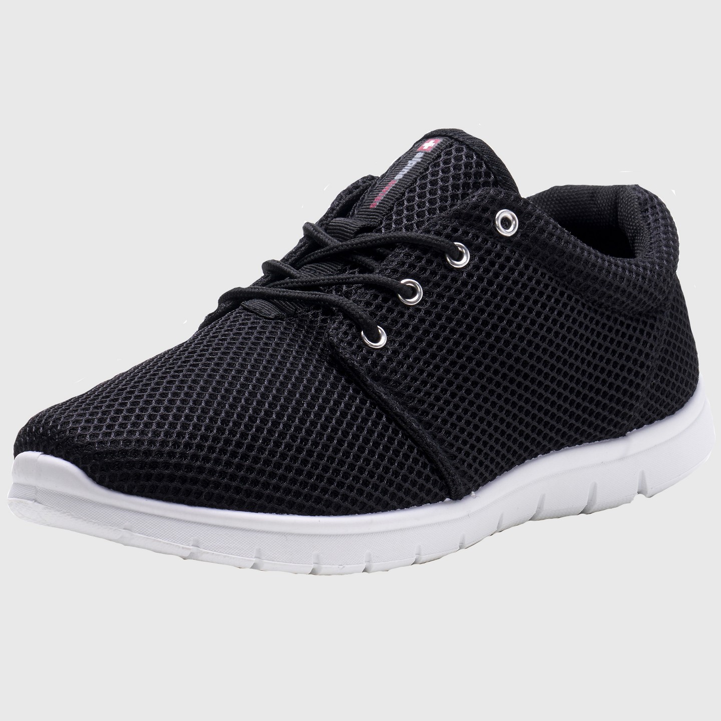 Мужские кроссовки Alpine Swiss Kilian Walking Shoes Breathable Mesh Running Shoes Lightweight Fashion Sneakers Athletic Tennis Trainers BLK 11 — фото 1