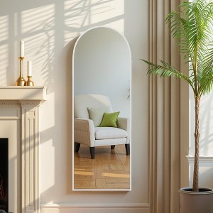 Gold 65x22 inch Metal Arch Stand Full Length Mirror - 1 of 4