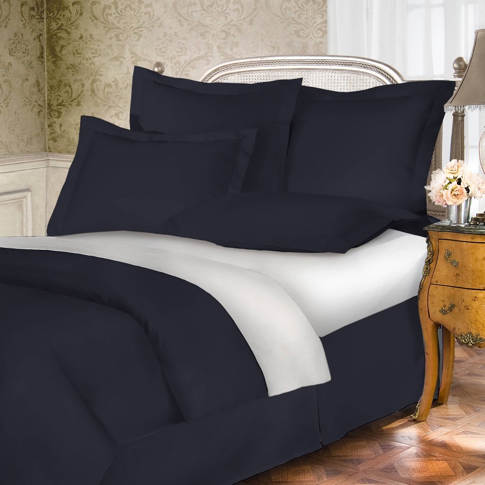 Photos - Pillowcase Standard 2pk Tailored Sham Navy - Bed Maker's