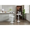 LOVMOR Set of 2 Rattan Bar Stool, 360 Swivel Bar Chair, Counter Height Chair with Footrest for Kitchen, Dining Room - 3 of 4