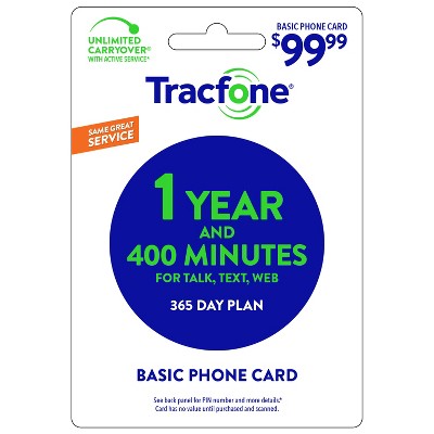 Tracfone $99.99 400 Minutes 1 Year Prepaid Card (Email Delivery)