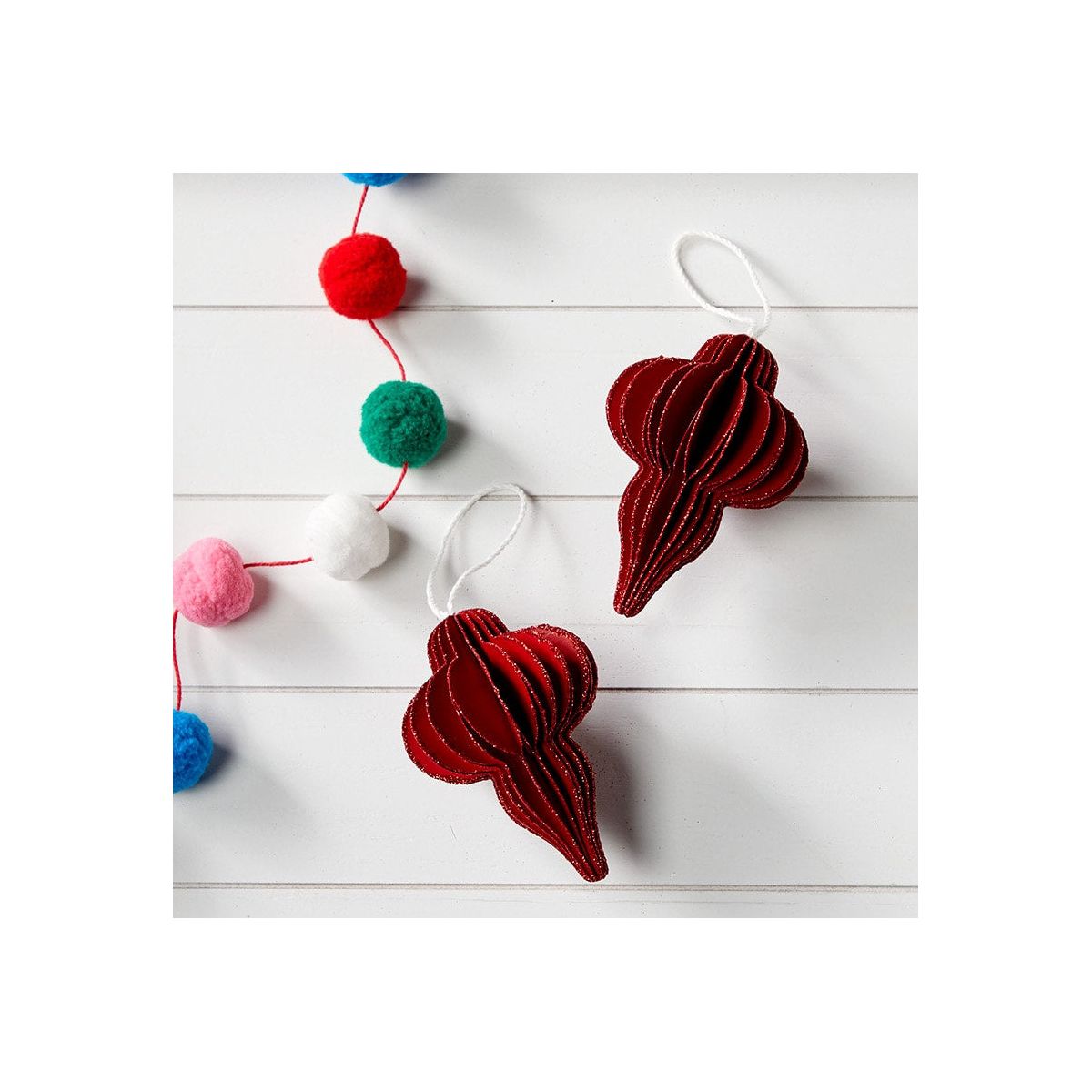 The Lakeside Collection Shaped Paper Ornaments Set of 2 - - thumbnail 3