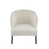 CAVINAS Comfy Accent Chair, Upholstered Living Room Chair with Back and Wood Legs, Reading Chair for Bedroom, Living Room, Office - 3 of 4