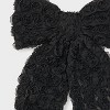 Lace Bow Hair Barrette Clip - Wild Fable™ Black: Fashion Hair Accessory, Polyester and Iron, All Hair Types - 3 of 3