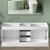 Bath Vanity Cabinet without Top 72 in. W x 21.5 in. D x 33.5 in. H Bathroom Vanity in White with Brushed Nickel Handle - 2 of 4