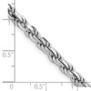 Black Bow Jewelry 4.75mm Rhodium Plated Sterling Silver Solid D/C Rope Chain Necklace - 3 of 4