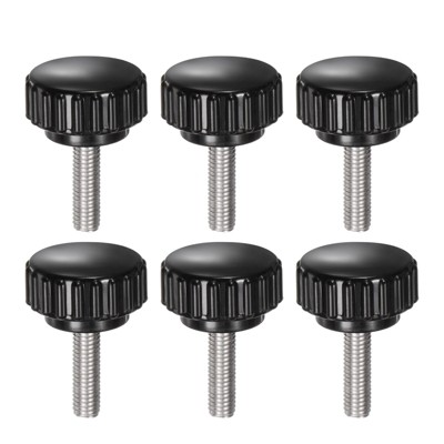 Unique Bargains Plastic Threaded Bolt Knurled Clamping Knob Thumb Screws 6 Pcs