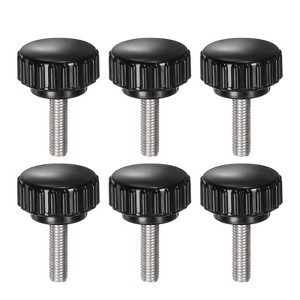 Unique Bargains Plastic Threaded Bolt Knurled Clamping Knob Thumb Screws 6 Pcs - 1 of 4