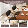 Tangkula Set Of 4 PU Leather/Velvet Dining Chair w/ Padded Seat & Back Armrests Rubber Wood Frame - 3 of 4