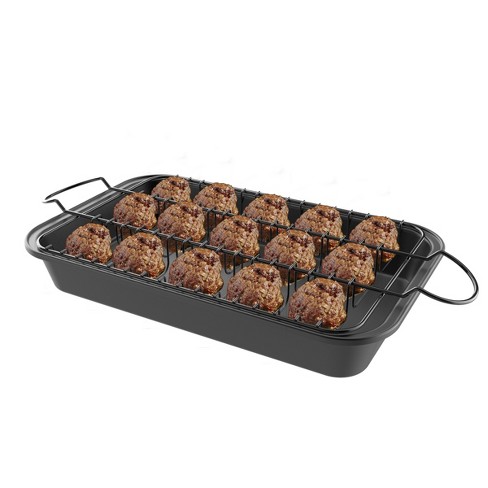 Meatball Pan Roaster with Removable Wire Rack by Classic Cuisine