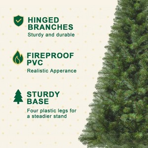 SEVOBAL Artificial Trees 6FT Unlit Artificial Christmas Tree with 582 Tips Artificial Christmas Tree Classic Green Holiday Tree, Green, 40"*8"*72" - 1 of 4