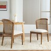 Christopher Knight Home Set of 2 Michael Rubber Wood Dining Chairs with Rattan Back Walnut - 2 of 4