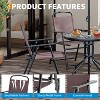 Nasitip 6-Piece Patio Dining Set for 4 with Umbrella, Hexagon Outdoor Table & 4 Folding Chairs - 3 of 4