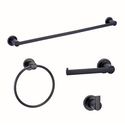 Better Homes & Gardens 5pc Bath Hardware and Towel Holder Set - Matte Black - 1 Each