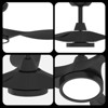 TALOYA 52 inch Matte Black Integrated LED Indoor Ceiling Fan with Light and Remote (3-Blade),DC Motor,3 CCT - 4 of 4