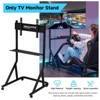 GTPLAYER Monitor Stand, Mobile TV Stand with Adjustable Height for 32-65 Inch Display TV, Black - 3 of 4