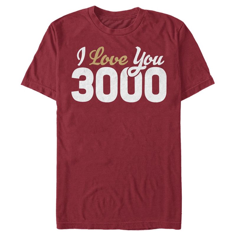 Men's Marvel Avengers: Endgame Valentine's Day Iron Man I Love You 3000 T-Shirt, 1 of 6