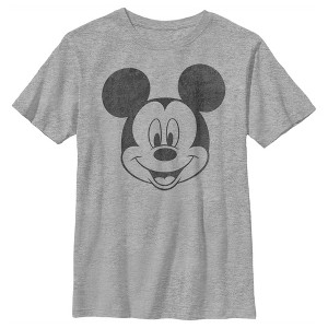 Boy's Disney Mickey Mouse Face Distressed T-Shirt - 1 of 4