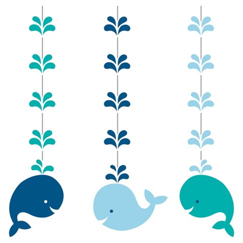 3ct Blue Baby Whale Hanging Cutouts - image 1 of 2