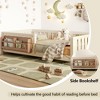 KTMBDW Floor Bed for Children,Sturdy Wood Montessori Bed Frame with Fence,Built-in bookshelf, Montessori Floor Bed for Girls and Boys - 4 of 4
