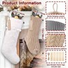 5 Packs Brown Knitted Hanging Stockings Xmas Large Farmhouse Rustic Neutral Knit Personal Stockings Decorations Tree - 2 of 4