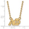 Black Bow Jewelry 14k Yellow Gold Plated Sterling Silver Alpha Phi Greek Life Necklace 18 Inch - 2 of 4