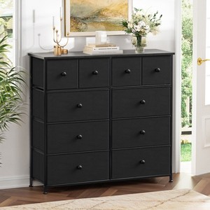 WOWLIVE 10 Drawers Dresser, Wooden Dresser, Chest of Drawers with Fabric - 1 of 4