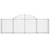 vidaXL Gabion Basket Silver Galvanized iron 78.7 x 11.8 x 23.6/31.5 in - 78.7" x 11.8" x 23.6"/31.5" 1 - 3 of 4