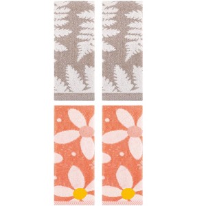 REGALWOVEN 4 Pcs Cotton Soft Absorbent Decorative Hand Towels for Bathroom Kitchen 13 x 29 Inch - 1 of 4