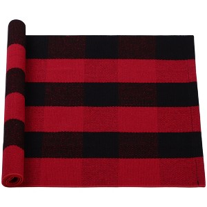 PiccoCasa Cotton Classic Gingham Pattern High-Density Woven Floor Mats - 1 of 4