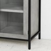 Wood and Metal One Door Cabinet with 3 Drawers & Divided Storage - StyleCraft - 4 of 4