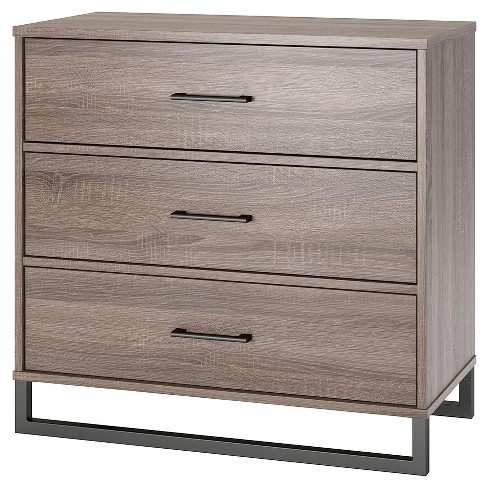 mixed material 3 drawer dresser medium brown - room essentials™