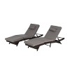 NicBex Patio Lounge Chair Set of 2, Outdoor Wicker Reclining Chair, 150°Lay Flat Sun Lounger for Lawn, Beach, Poolside, Garden, Dark Gray - 2 of 4