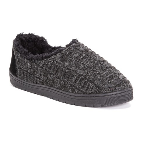 Muk Luks Men s John Slippers ebony dark Grey Heather S Target