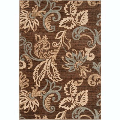 Mark & Day Stettler 2'x3'3" Rectangle Woven Indoor Area Rugs Dark Brown: Stain-Resistant, Pet Friendly, Traditional Decor