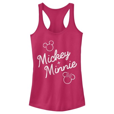 Juniors Womens Mickey & Friends Confetti Logo Racerback Tank Top - Black -  X Small : Target