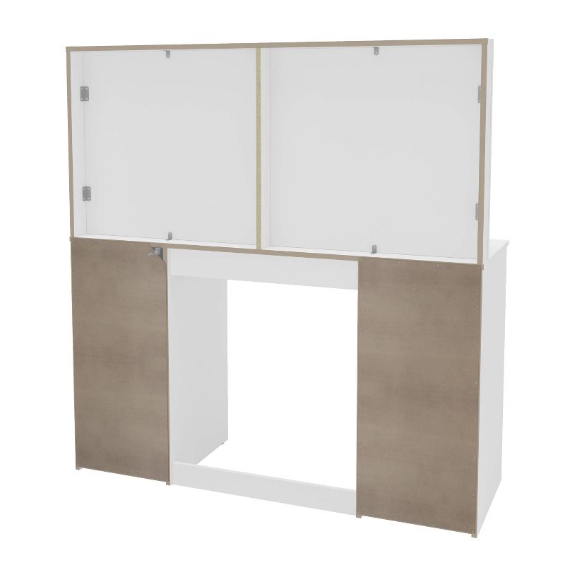 Amelia Vanity Table with Mirror White - Polifurniture, 5 of 15