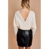 Women's Long Sleeve Sweater Bodysuit - GILLI - 3 of 4