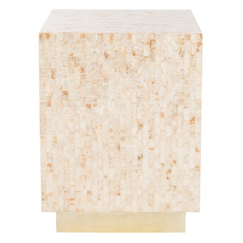 Juno Rect Mosaic Side Table Beige Gold, Juno Sign Tables